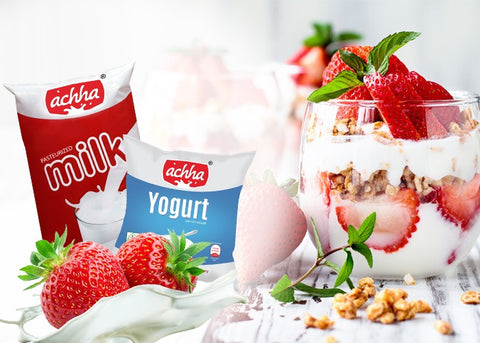 SMOOTHIE WITH ACHHA PASTEURIZED MILK AND ACHHA YOGURT