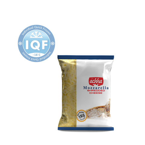IQF Achha mozzarella shredded cheese 1kg 