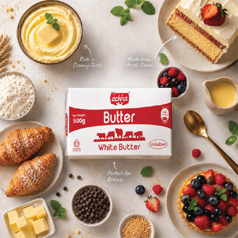 Achha White Butter (UnSalted)- 500 Gm