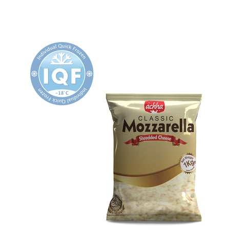 Achha IQF Classic Mozzarella 1kg Shredded Cheese 
