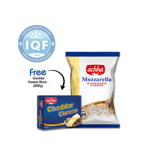 IQF Achha Mozzarella Shredded-2KG