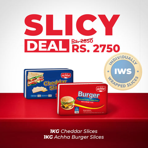 Achha Foods Slicy Deal – IWS Cheese Slices Combo for Burgers and Sandwiches